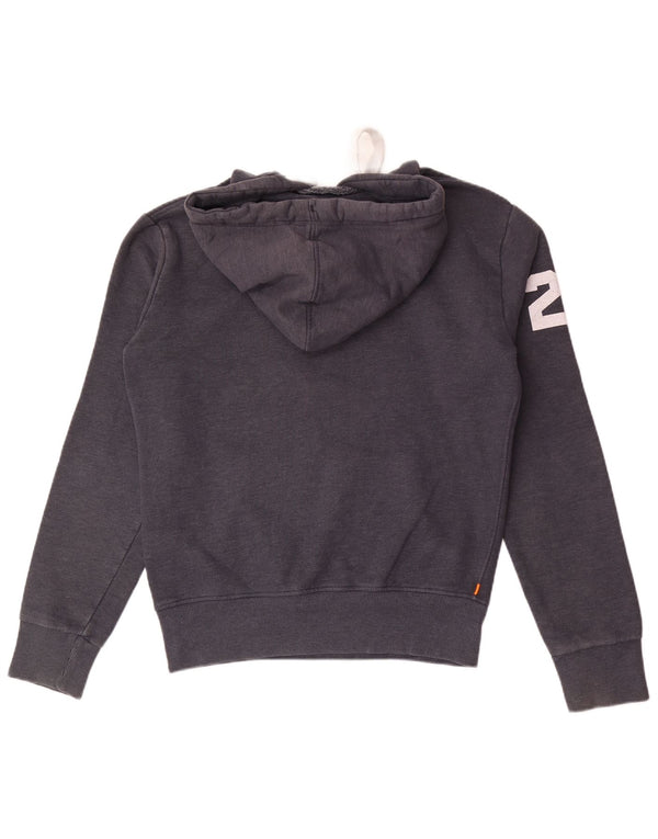 Felpa con cappuccio grafica da uomo Superdry Small in cotone blu navy