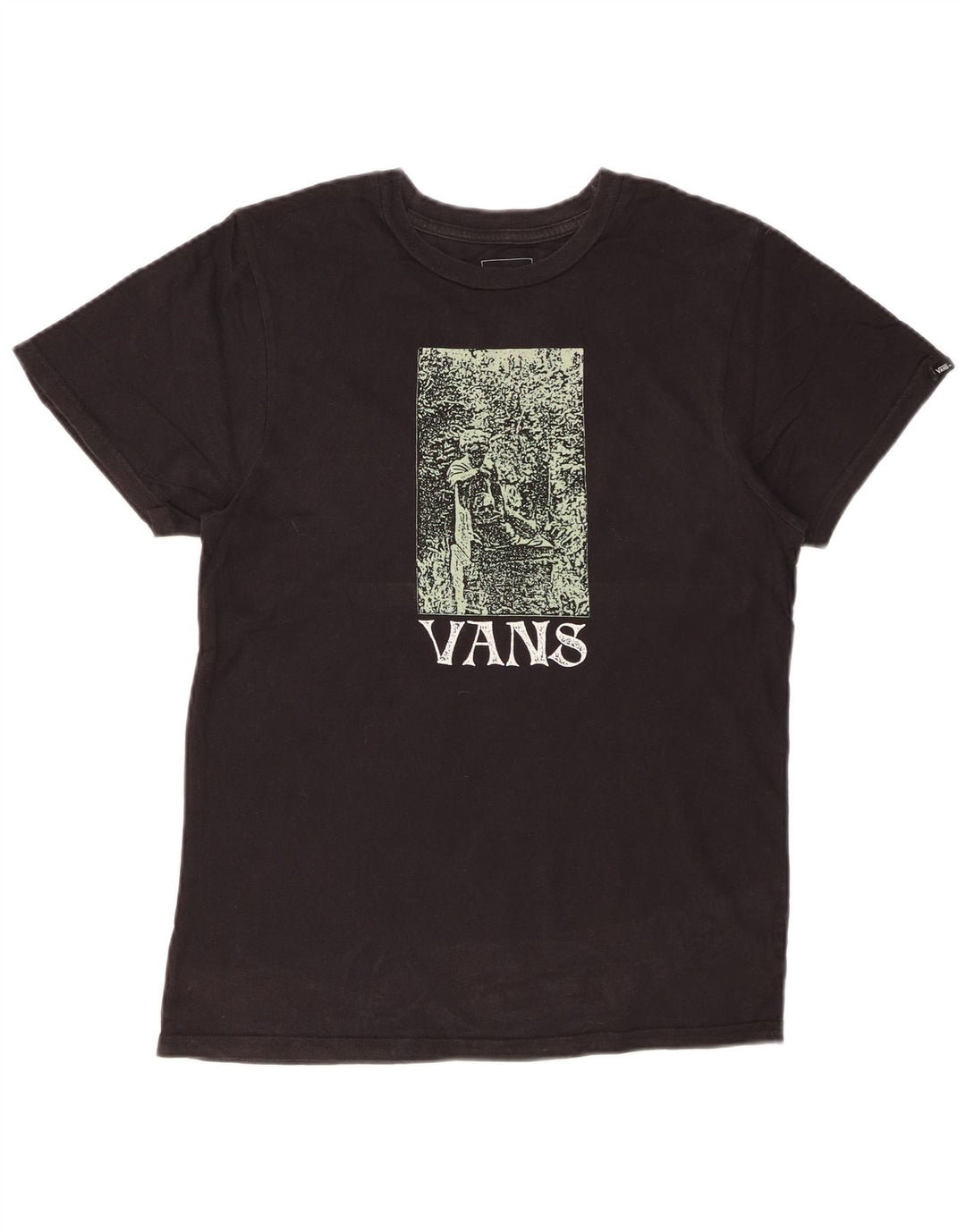 T-shirt grafica personalizzata da uomo VANS Top piccola in cotone nero