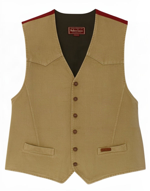 Gilet da uomo Marlboro Classics taglia 52 grande in cotone color block kaki