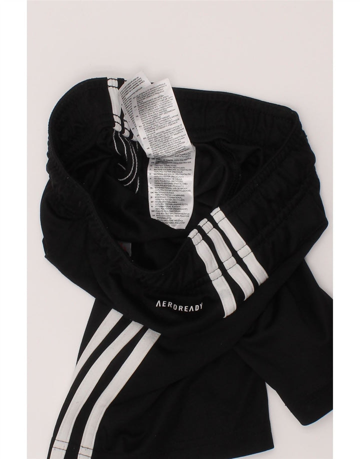 Pantaloncini sportivi Adidas Aeroready da ragazzo 7-8 anni in poliestere nero