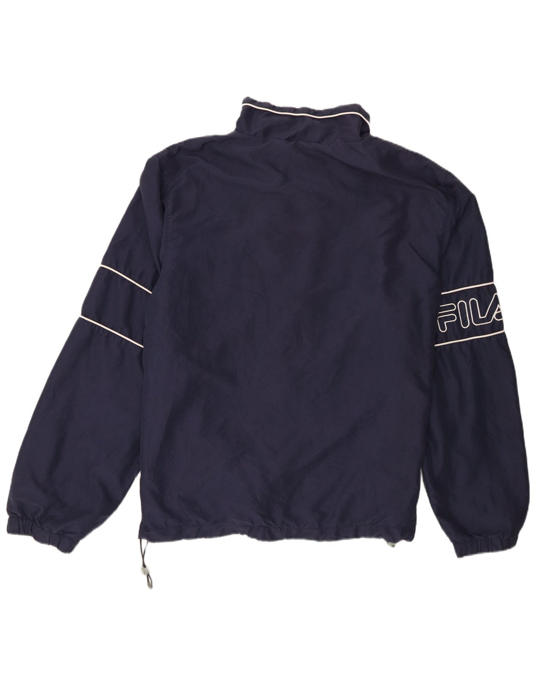 Giacca antipioggia grafica da uomo Fila UK 42 XL Poliestere a righe blu navy