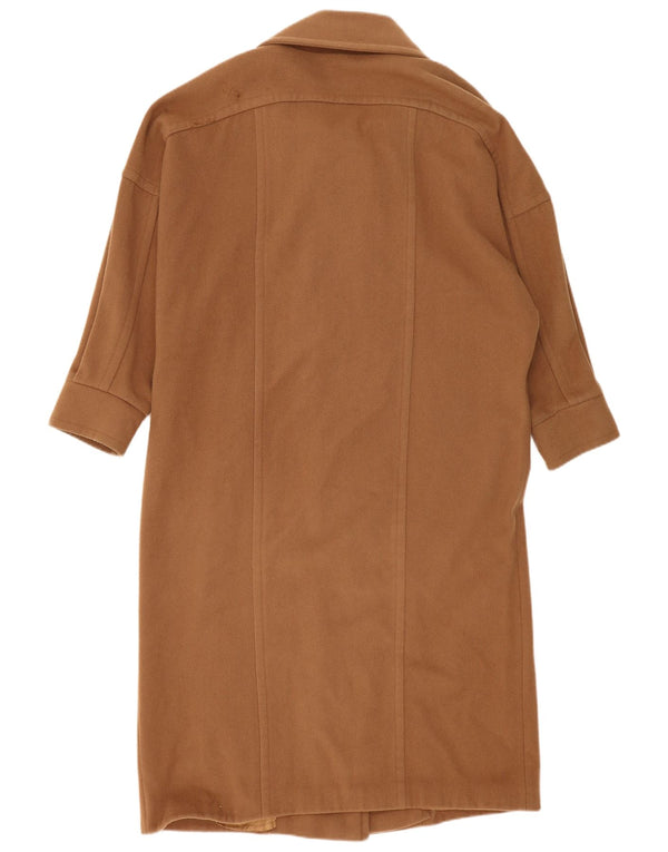 Soprabito oversize da donna vintage UK 14 grande lana marrone