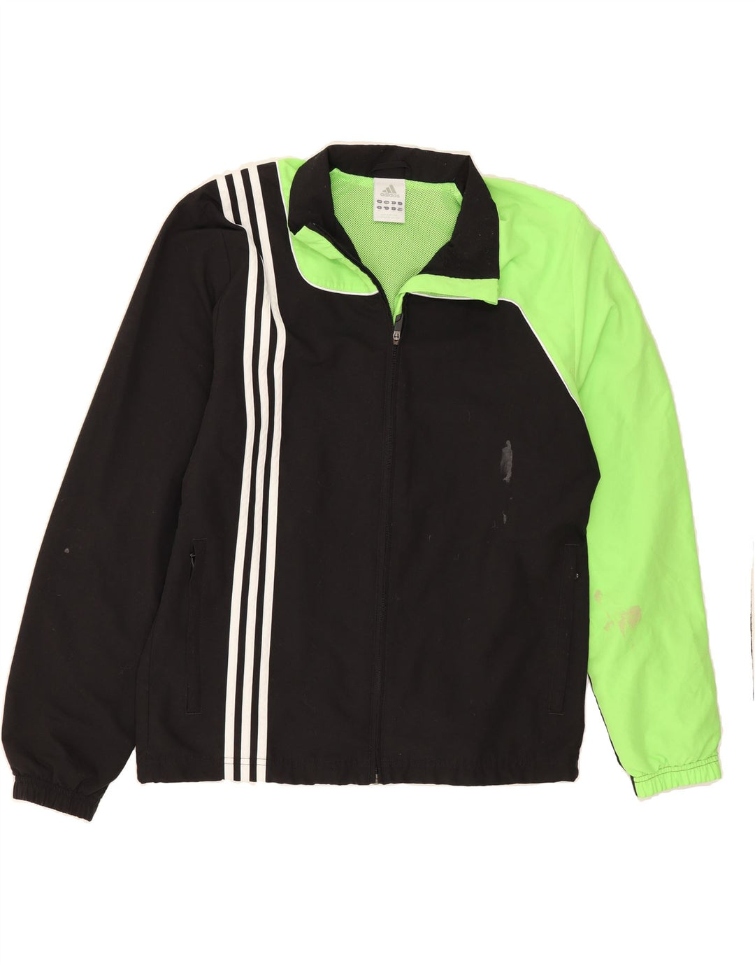 ADIDAS Mens Tracksuit Top Jacket UK 40/42 Medium Black Colourblock Vintage Adidas and Second-Hand Adidas from Messina Hembry 