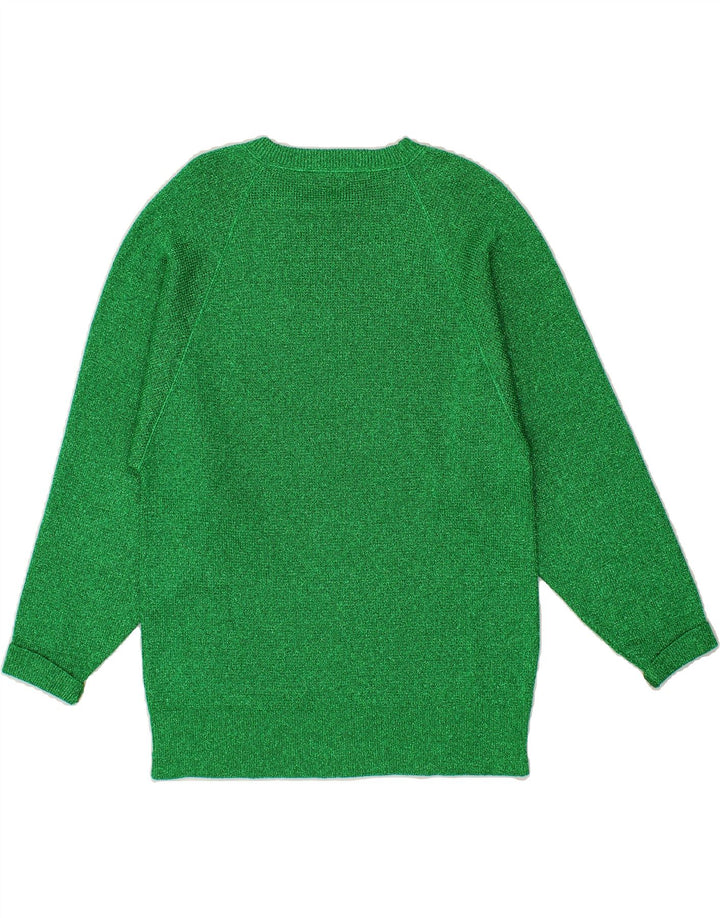 VINTAGE Womens Crew Neck Jumper Sweater UK 16 Large Green Polyester Vintage Vintage and Second-Hand Vintage from Messina Hembry 