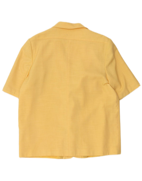 House of Fraser Giacca da donna a maniche corte a 2 bottoni da donna UK 18 XL Gialla