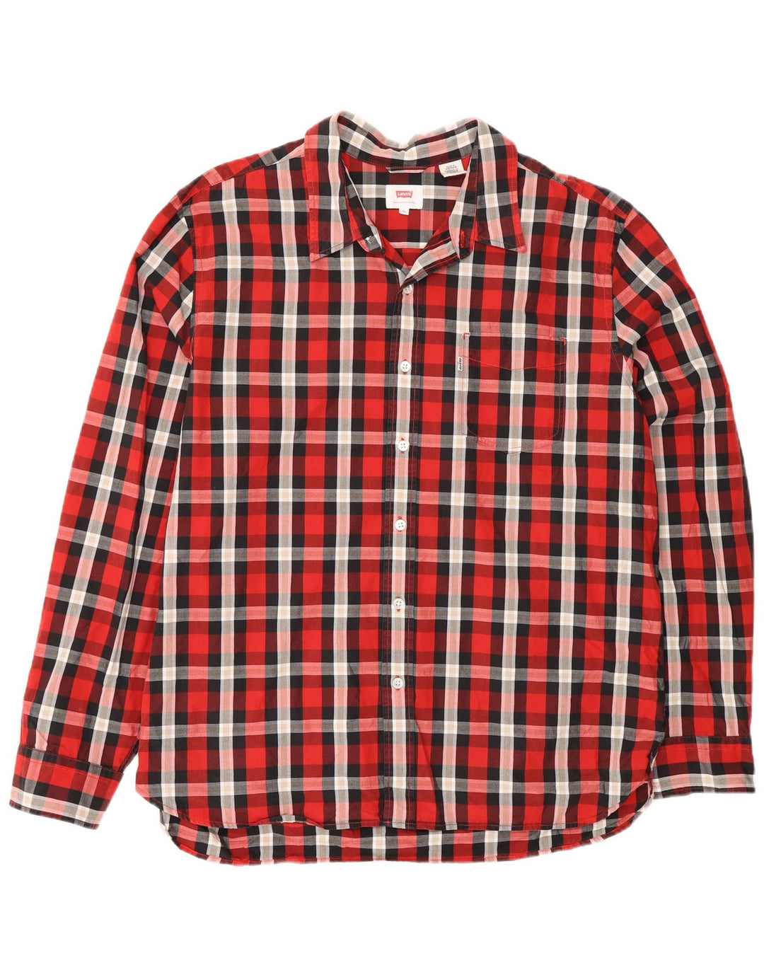 Camicia Levi's da uomo XL in cotone a quadri rossi