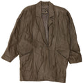 Cappotto in pelle da donna JULIAN VARD UK 14 Grande pelle verde