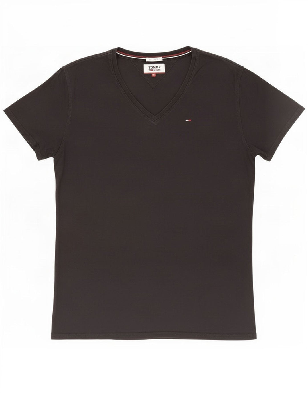T-shirt da uomo vestibilità regolare Tommy Hilfiger Top in cotone nero medio