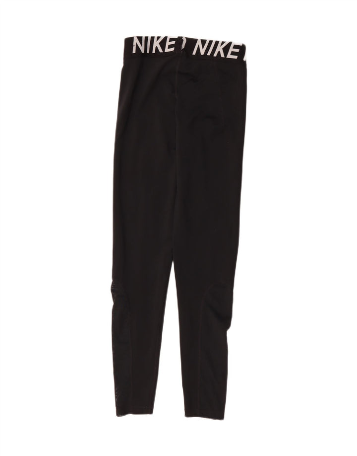Leggings grafici da donna Nike UK 12 medio nero poliestere