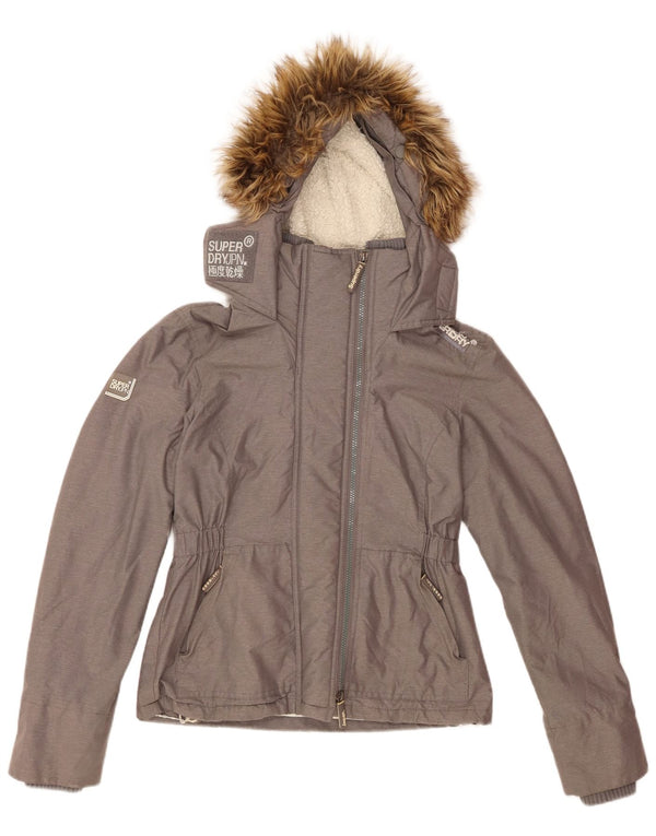 Giacca a vento grafica da donna Superdry Windattacker UK 10 piccola grigia