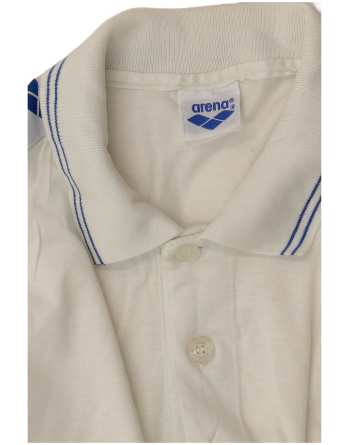 Polo grafica da uomo Arena di colore bianco medio
