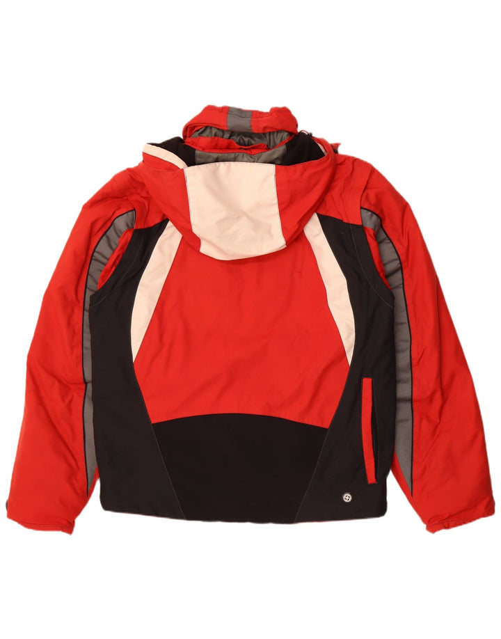 Giacca da sci con cappuccio da uomo Colmar EU 52 Large Red Colourblock