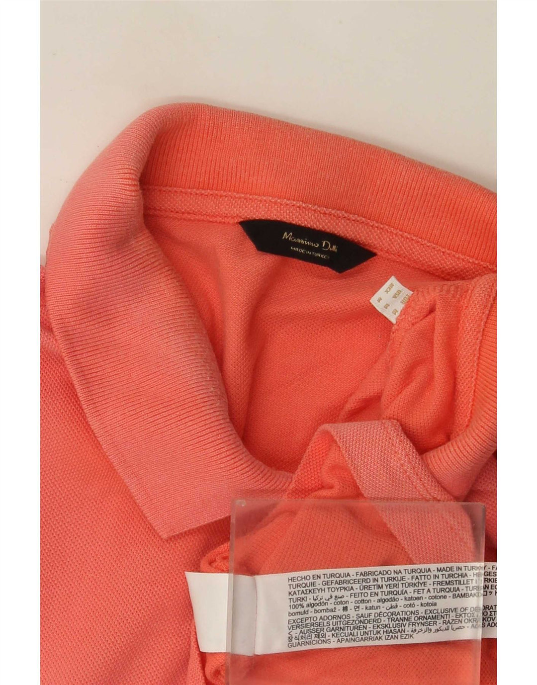 Polo Uomo Massimo Dutti Cotone Arancione Medio