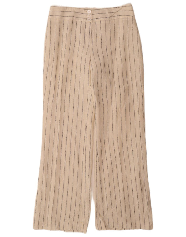 Pantaloni casual da donna Marks & Spencer UK 12 medi W32 L33 bianco sporco