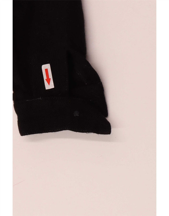 Giacca bomber oversize militare vintage da donna IT 40 piccola in lana nera