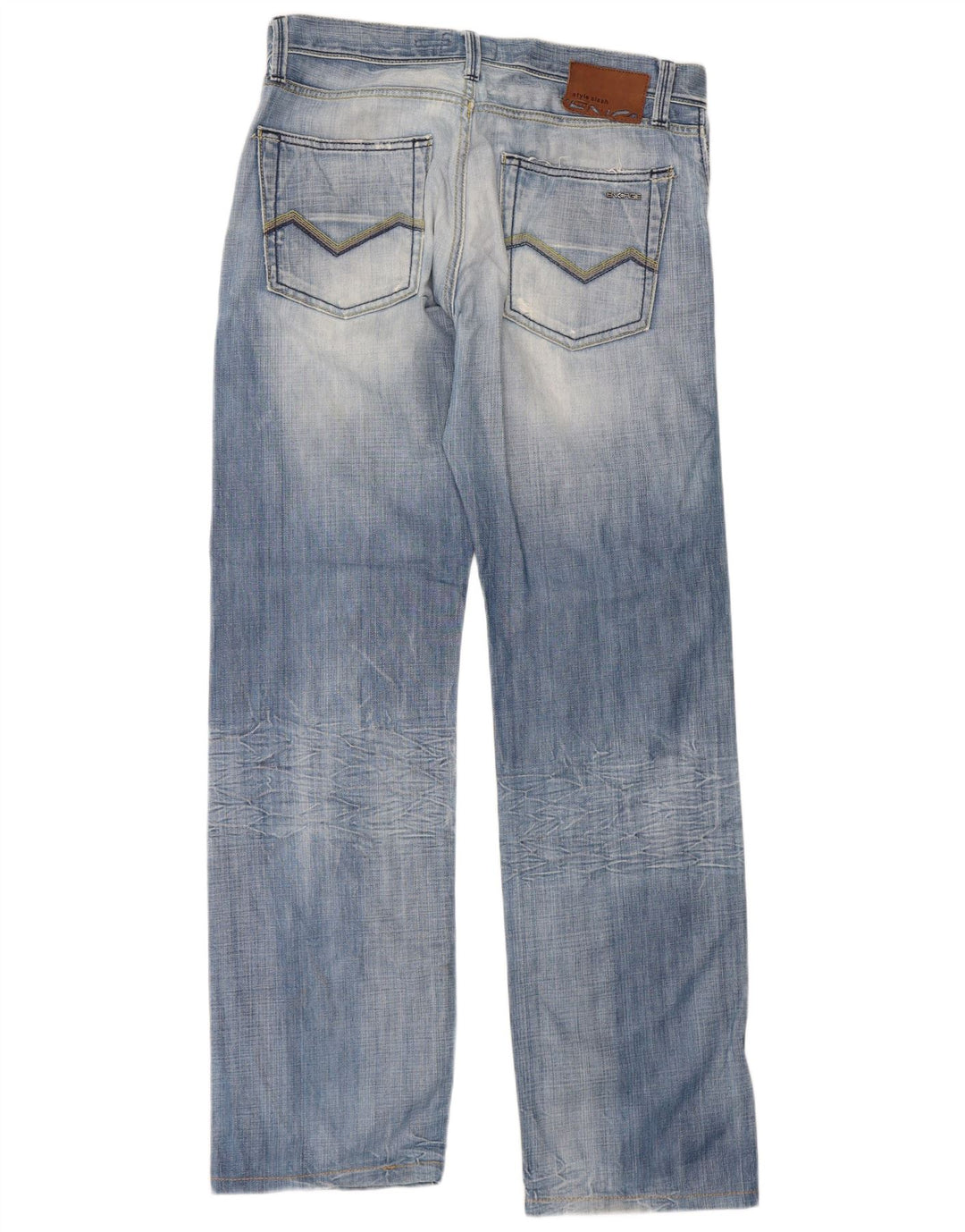 Jeans dritti invecchiati da uomo Energie W34 L36 cotone blu