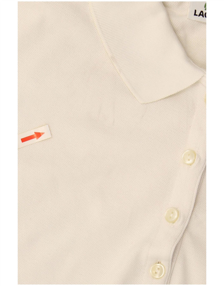 Polo da donna LACOSTE taglia 44 grande cotone bianco
