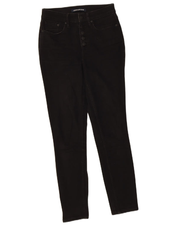 Jeans skinny da donna Calvin Klein W26 L26 cotone nero