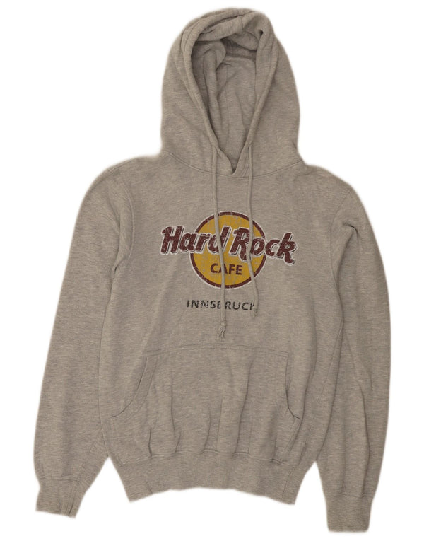 Hard Rock Cafe Mens Innsbruck Graphic Hoodie Jumper Small Grey Cotton