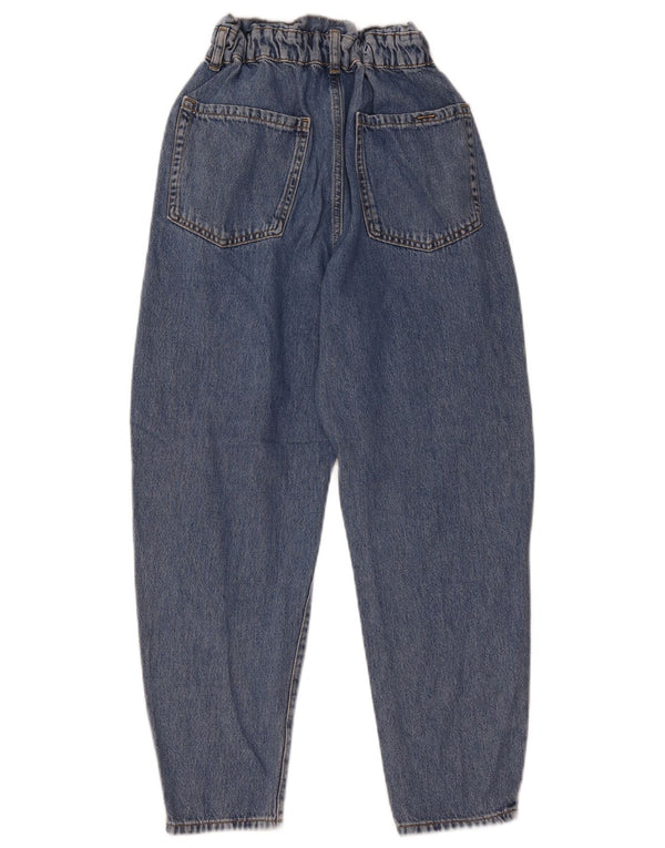 Jeans affusolati a vita alta corti da donna Zara EU 34 2XS W24 L25 cotone blu