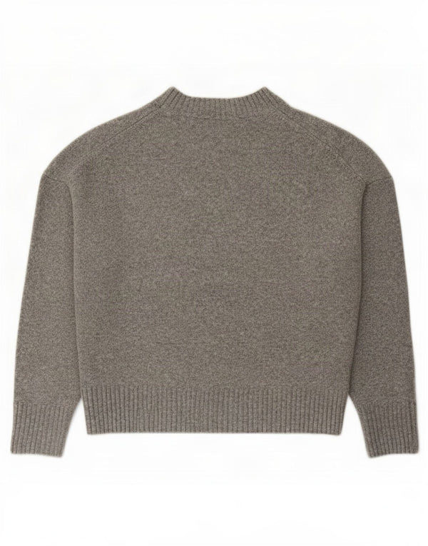 Maglione maglione girocollo oversize da donna Zara UK 10 piccolo grigio