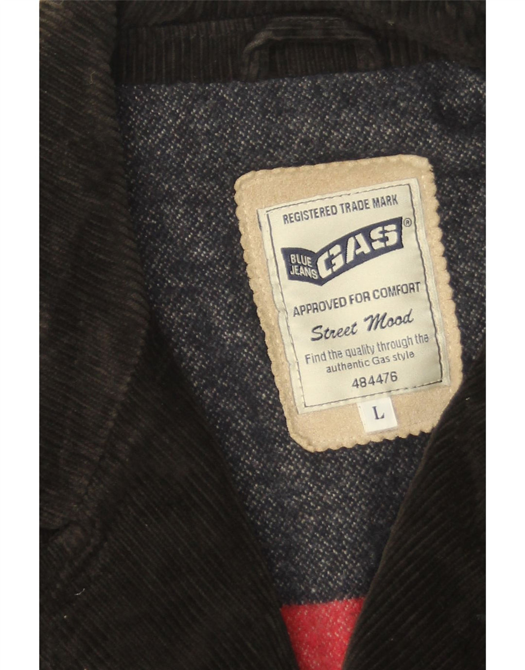 Giacca da uomo in velluto a coste Gas UK 40 grande marrone