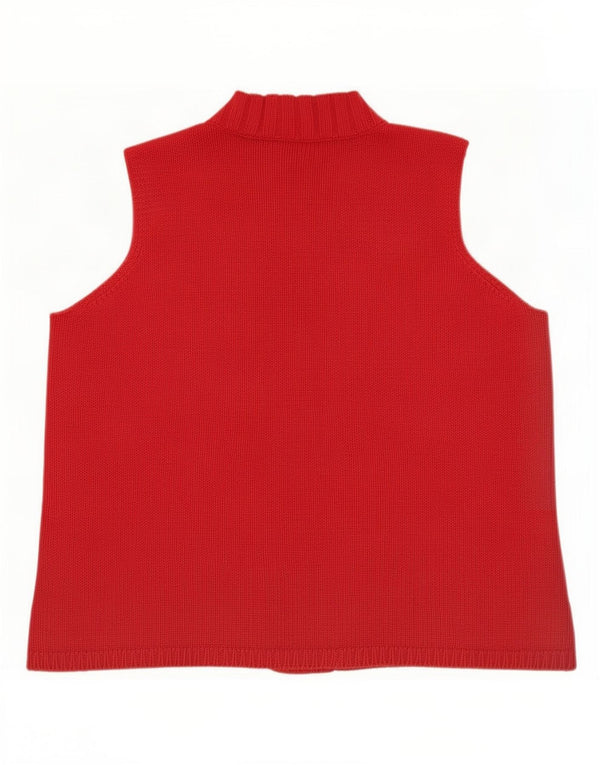 Ralph Lauren Womens Vest Tank Top UK 20 2XL Red Cotton
