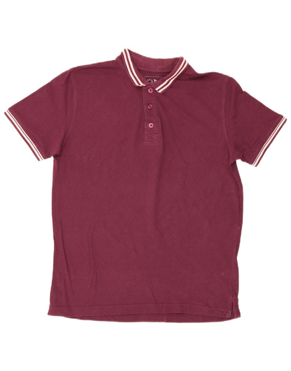 Polo da uomo Dack's in cotone bordeaux medio