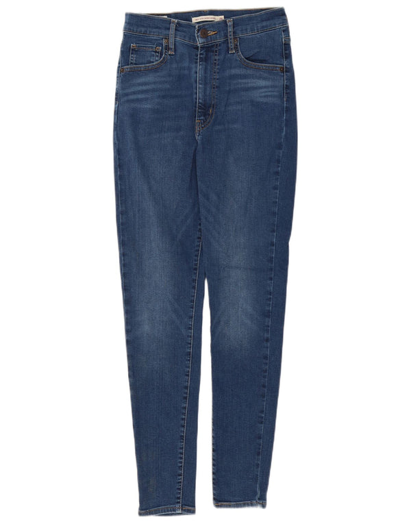 LEVI'S Jeans super skinny da donna con altezza del miglio W26 L28 cotone blu