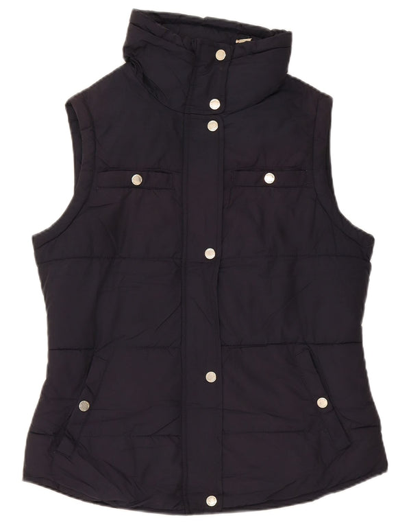 Gilet imbottito da donna Massimo Dutti UK 14 medio blu navy poliestere