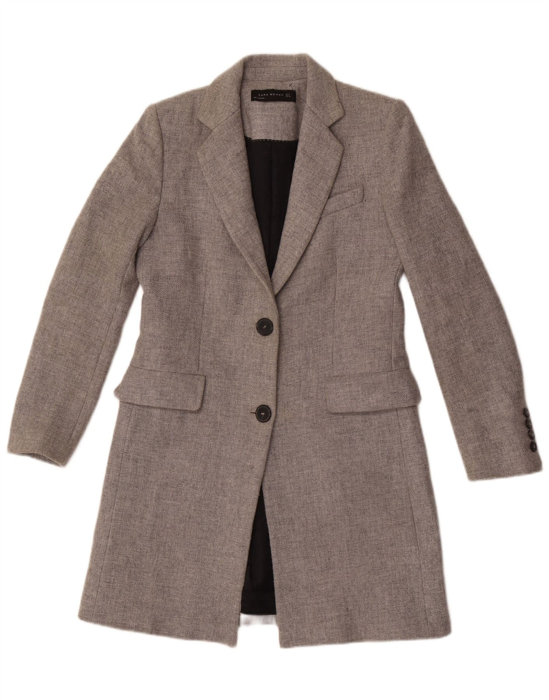 Cappotto Zara Donna UK 10 Small Grigio