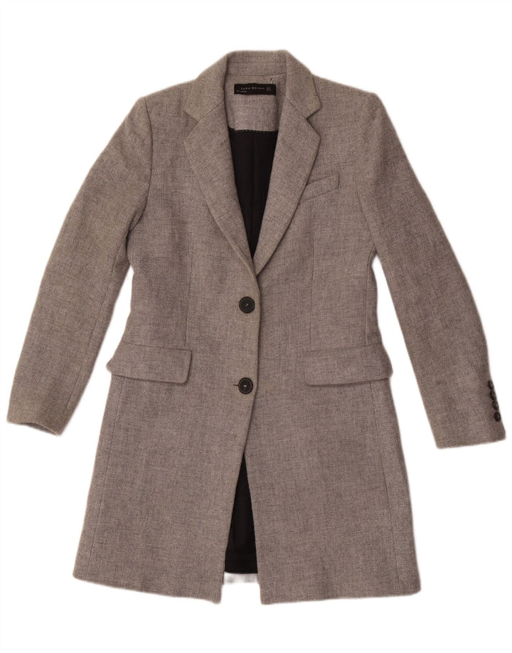 Cappotto Zara Donna UK 10 Small Grigio