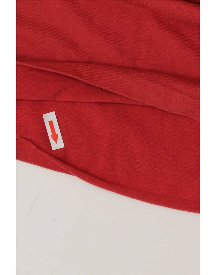 T-shirt grafica da uomo Mountain Warehouse Top piccola in cotone rosso