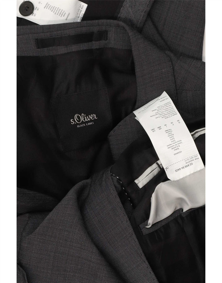 Abito da uomo a 2 bottoni S.Oliver UK 46 3XL W38 L32 Poliestere grigio