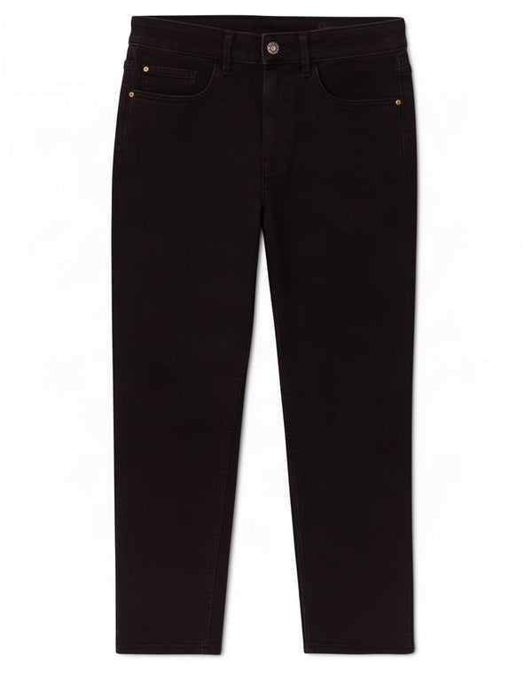 Jeans skinny Capri da donna Marks & Spencer UK 12 medio W30 L21 cotone nero