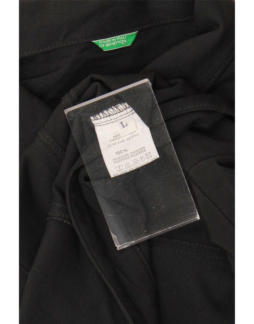 Giubbotto bomber corto da donna Benetton UK 14 grande poliestere nero