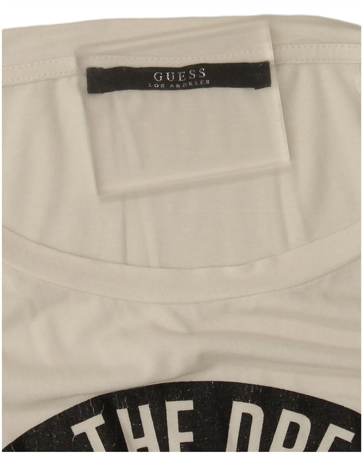 T-shirt grafica da donna Guess Top UK 20 2XL Bianca