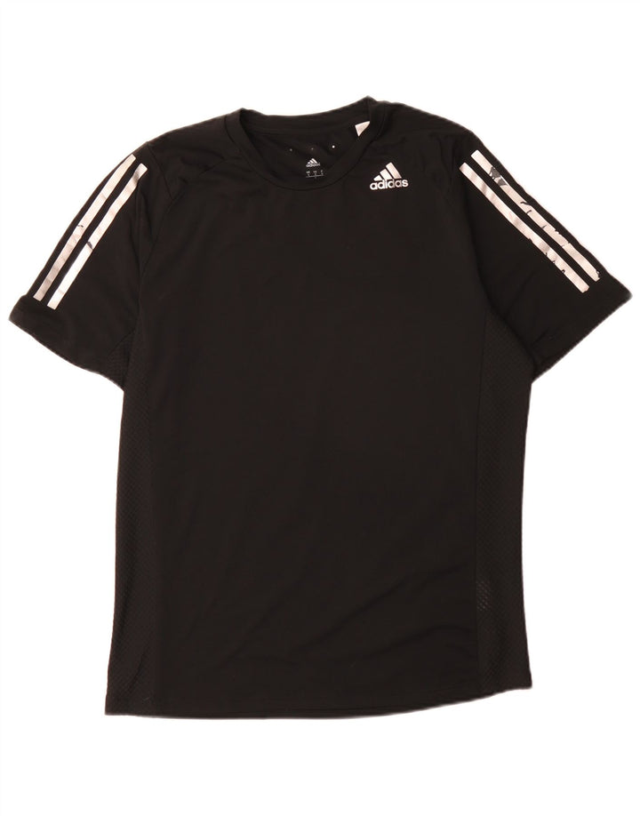 T-shirt Adidas Climacool da uomo piccola piccola in poliestere nero
