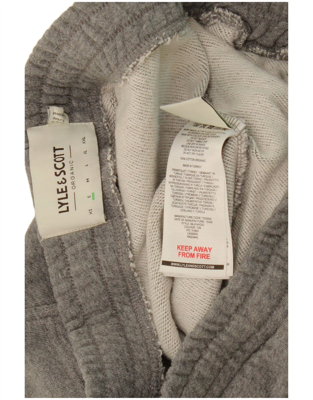 Pantaloncini sportivi da uomo LYLE & SCOTT piccoli in cotone grigio