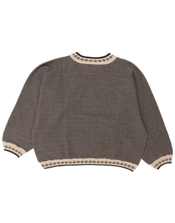 Felpa corta oversize da donna Meeting UK 16 grande grigio