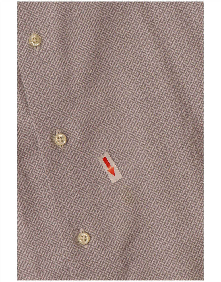 Camicia da uomo Brooks Brothers taglia 18 1/2 2XL cotone grigio