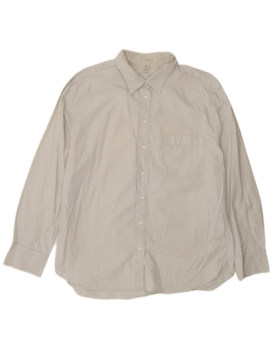 Camicia da uomo J. Crew in cotone gessato bianco grande