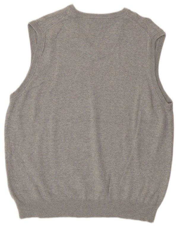 Canotta da uomo Marks & Spencer Blue Harbour con scollo a V, grande grigia