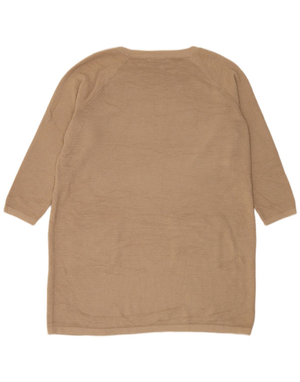 Abito maglione a maniche lunghe da donna Marks & Spencer UK 20 2XL Beige