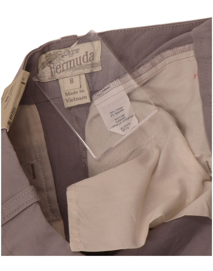 J. CREW Pantaloncini Bermuda City Fit da donna US 8 Medium W32 Cotone grigio