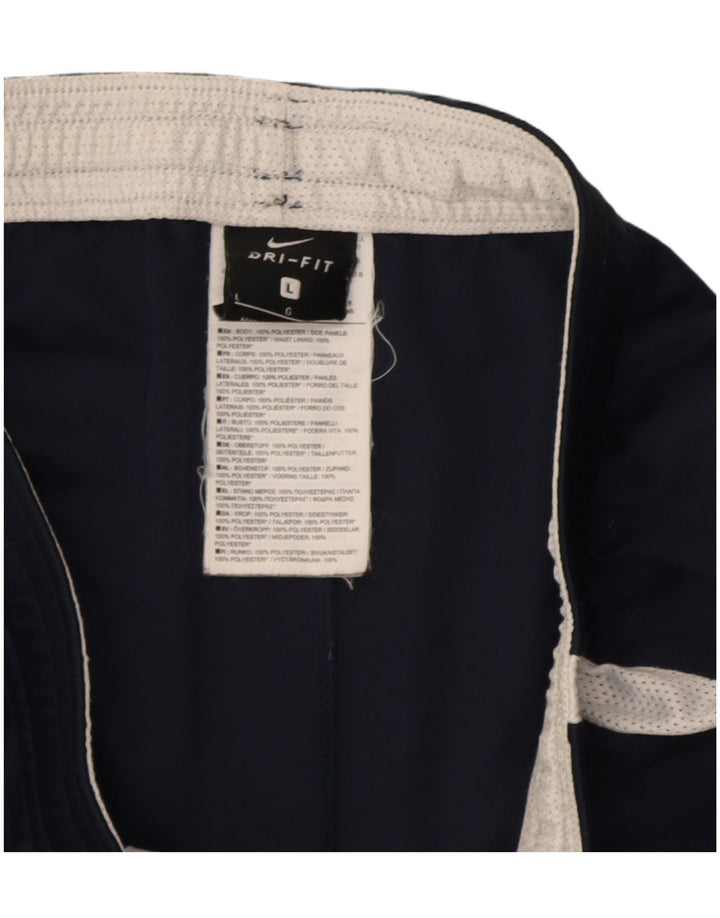 Pantaloncini sportivi Nike Dri Fit da uomo, grandi, in poliestere color block blu navy