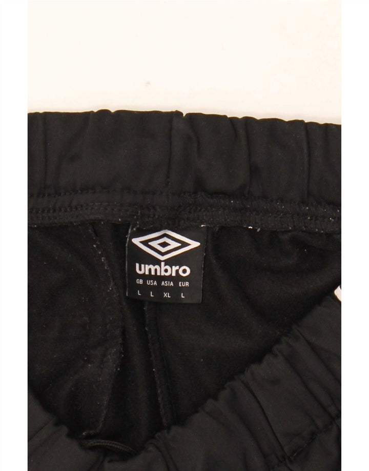 Pantaloni da tuta grafici da uomo Umbro grandi in poliestere nero