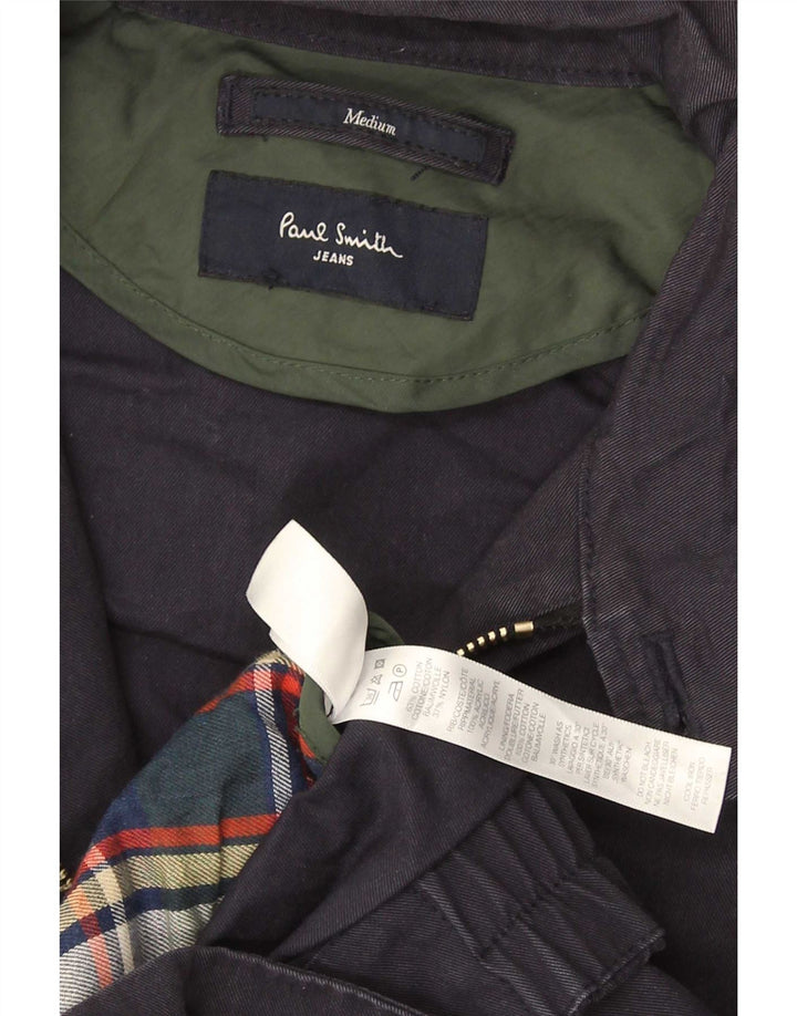 Giubbotto bomber da uomo Paul Smith medio in cotone blu navy