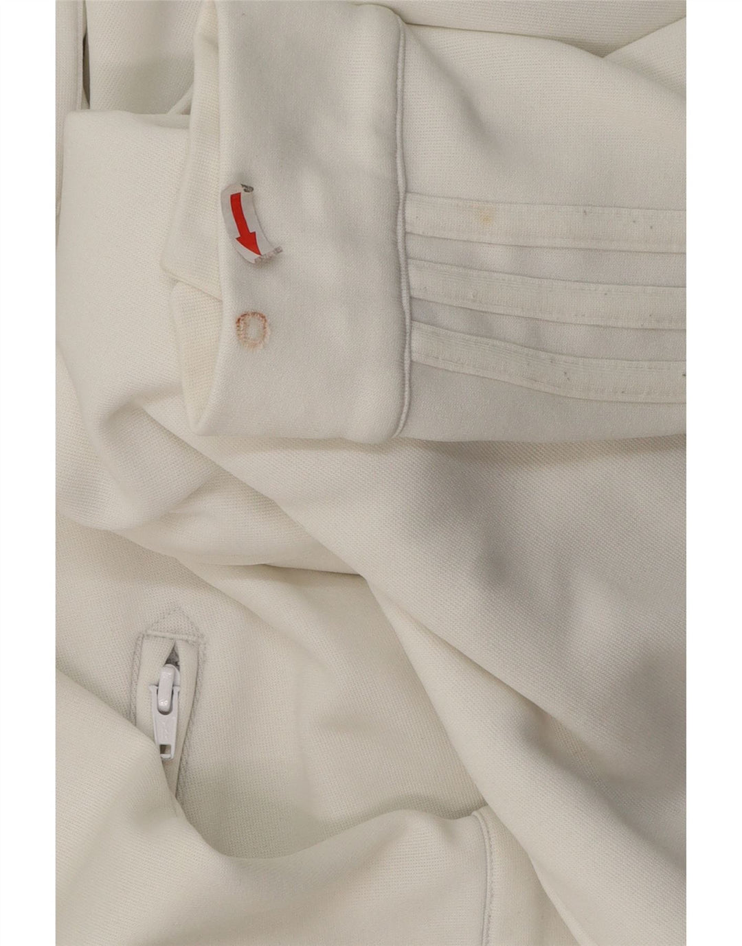 Felpa con cappuccio e zip da uomo Adidas XL poliestere bianco