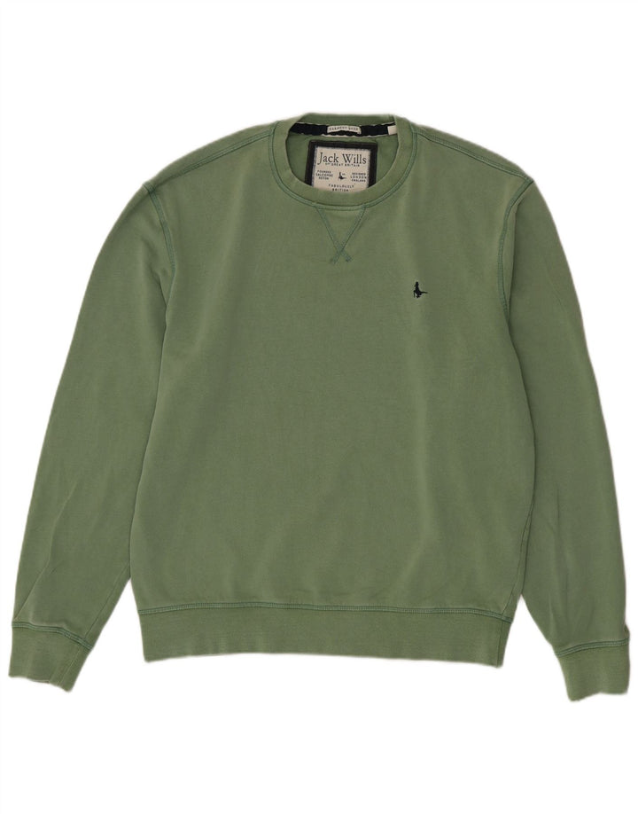 Felpa da uomo Jack Wills in cotone verde medio